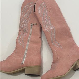 Pink cowboy boots
